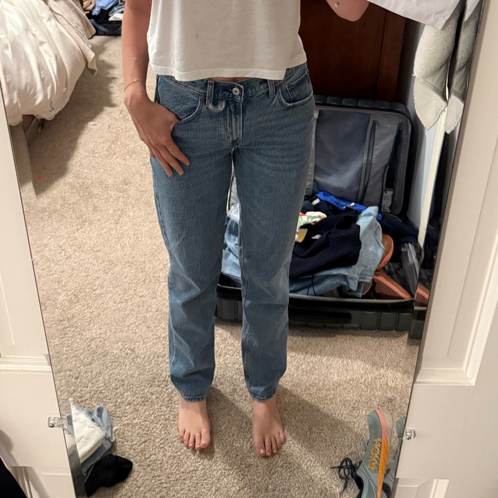 Abercrombie straight leg Women's Jeans 27/4 extra long, curve love